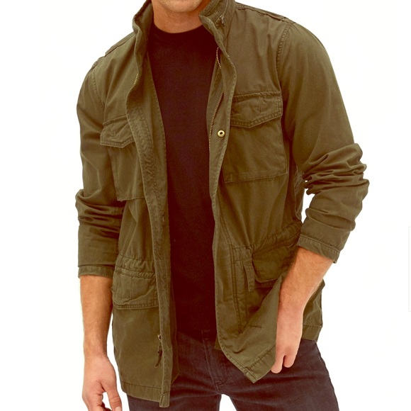gap mens army green jacket